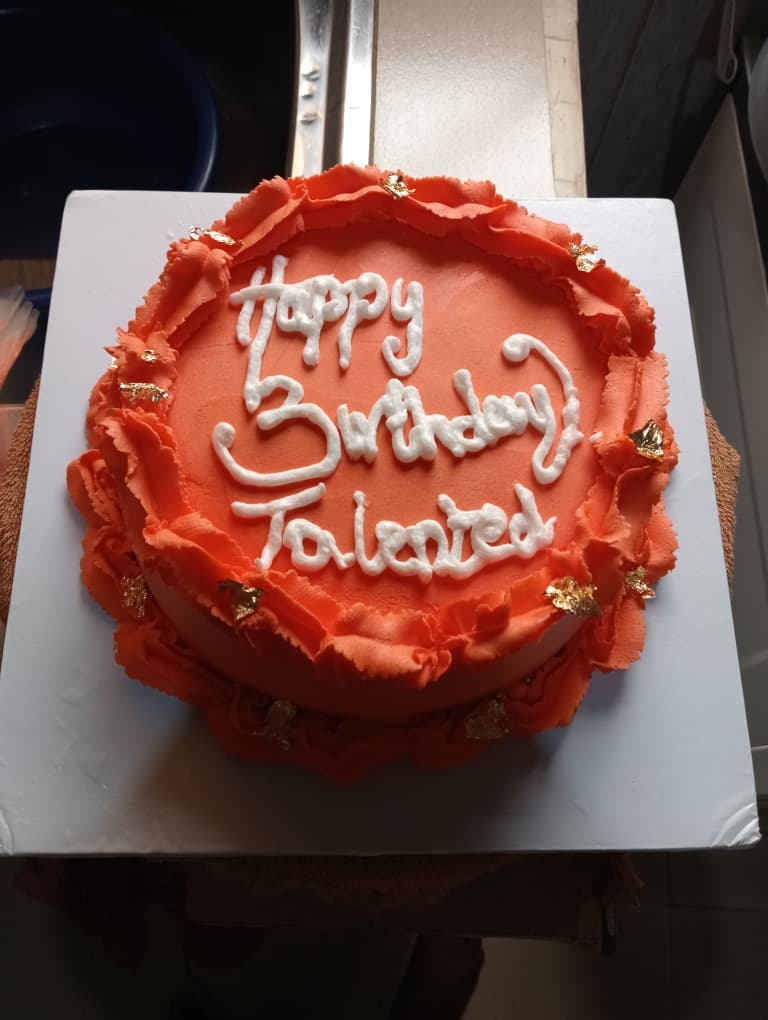 Ruffle birthday cake